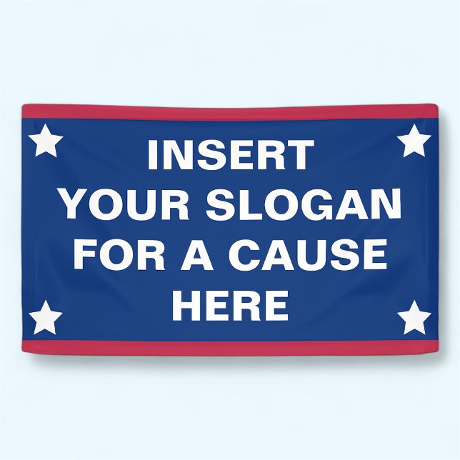 Große Outdoor-Banner Custom Social Justice Signing Banner (MISOOK 3 x 5 ft Red White and Blue Banner with Stars)