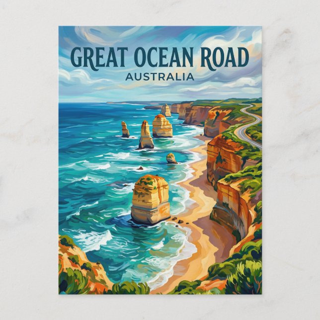 Große Ozeanstraße Australien Postkarte (Vorderseite)