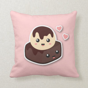 Große Paare von Vanilla Icecreme und Kissen