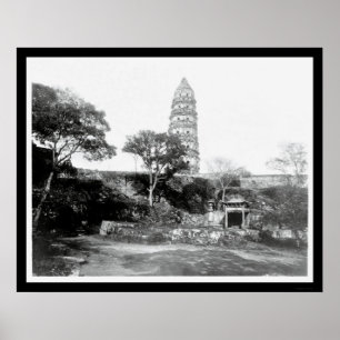 Große Pagode in Soochow, China 1898 Poster