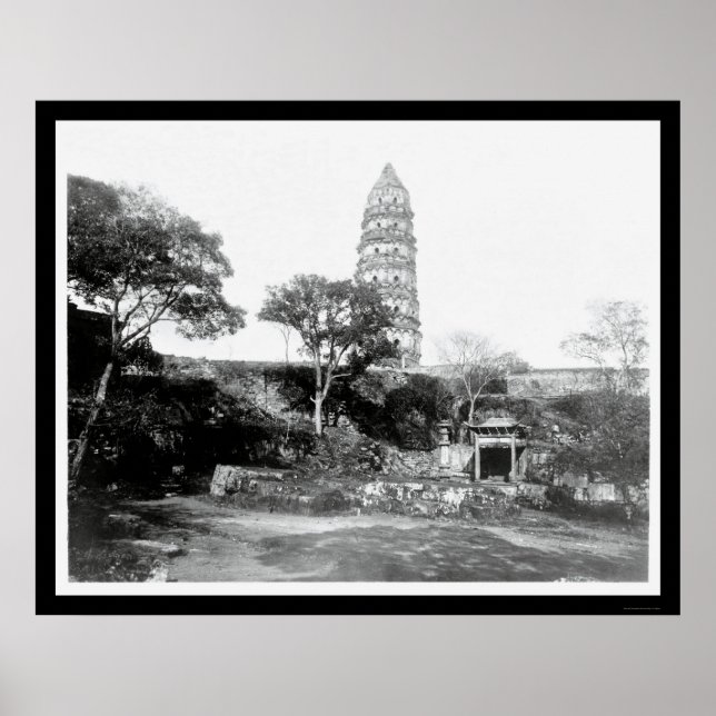 Große Pagode in Soochow, China 1898 Poster (Vorne)