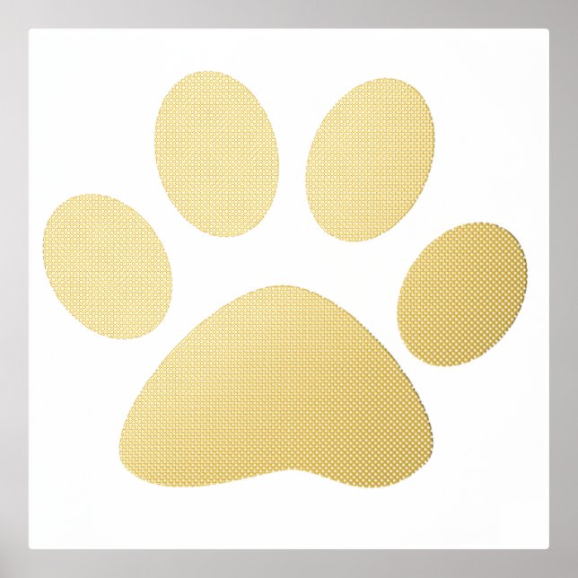 Große paw Print Muster Schlafzimmer Living Geschen Foliendrucke (Vorderseite)