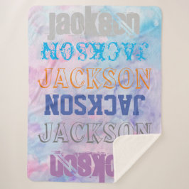 Große Personalisierte Bezeichnung Wasserfarbe Hint Sherpadecke