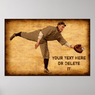 Große PERSONALISIERTE Vintage-Baseball-Plakate Poster