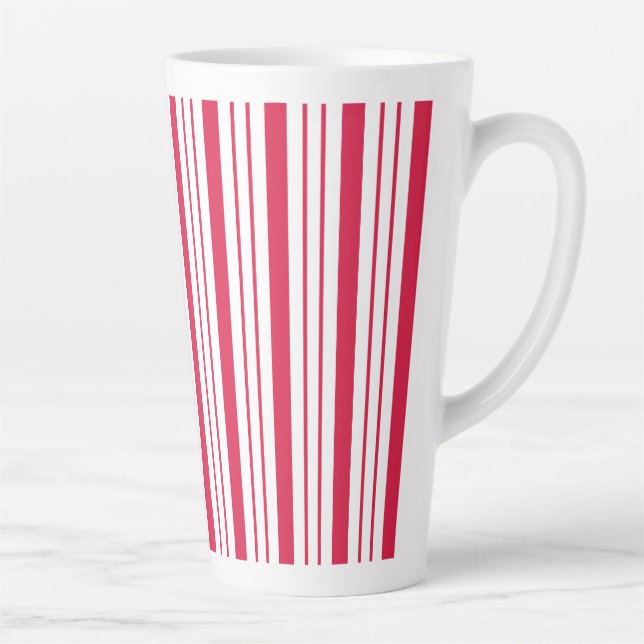 Große Pfefferminz-gestreifte Latte-Tasse Milchtasse (Rechts)