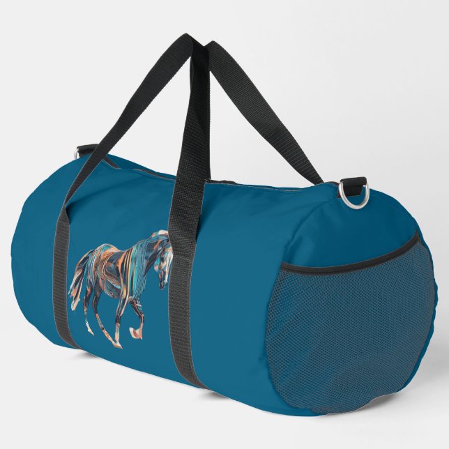 Große Pferde-Duffel-Tasche Duffle Bag (Rechte Ecke)