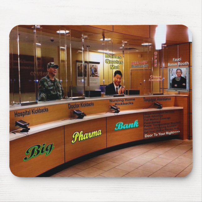 Große Pharma-Bankenstaube Mousepad (Vorne)