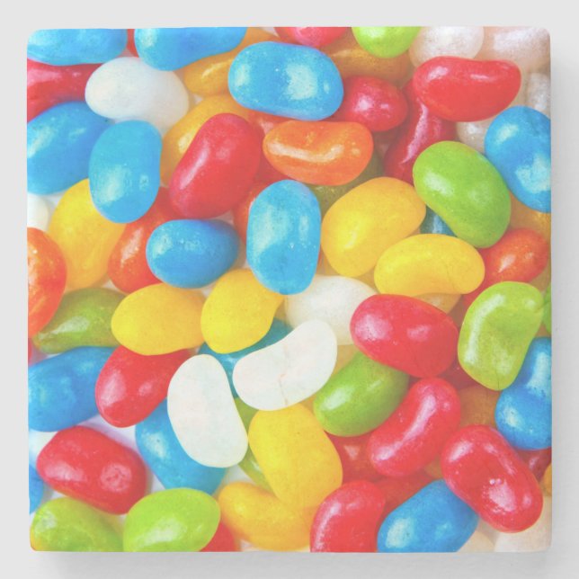 Große Pile von Candy Jelly Beans Steinuntersetzer (Vorderseite)