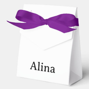 Große Plane mit violettem Band 4" x 2" x 5"  Geschenkschachtel