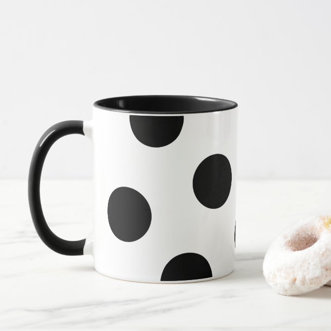 Große Polka Dot Tasse (Mit Donut)