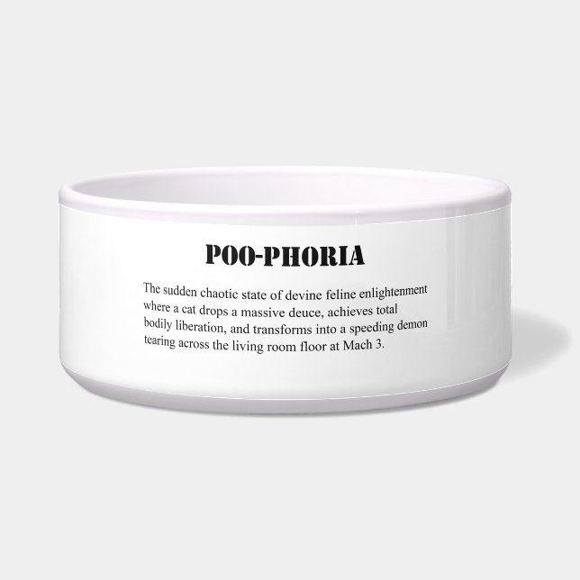 Große Poo-Phorie-Katzenschüssel  Napf (Vorderseite)