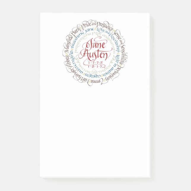 Große Post-Itanmerkungen - Jane Post-it Klebezettel (Vorderseite)