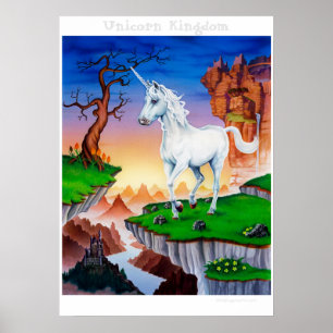 Große Poster Fantasy Art magisch Unicorn Königreic