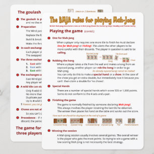 Große Print BMJA Regeln Karte - Spiel (2)