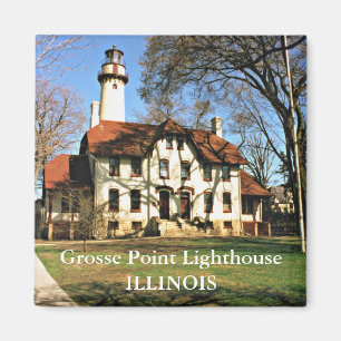Grosse Punkt-Leuchtturm, Illinois-Magnet Magnet