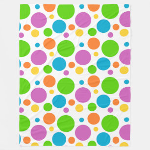 Große Punkt-Polka-Punkt-Fleece-Decke Fleecedecke