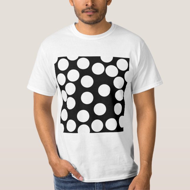 Große Punkte in Schwarzweiss. T-Shirt (Vorderseite)