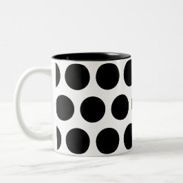 Große Punkte Zweifarbige Tasse