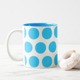 Große Punkte Zweifarbige Tasse