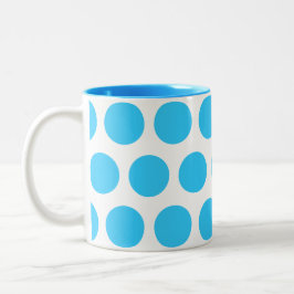 Große Punkte Zweifarbige Tasse