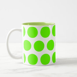 Große Punkte Zweifarbige Tasse