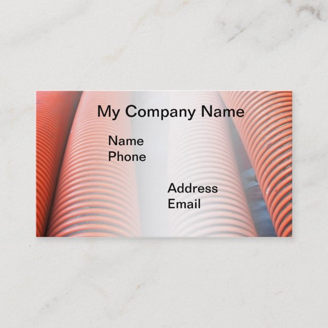 Große PVC-Rohre für Entwässerung und Abwasser Visitenkarte (Vorderseite)