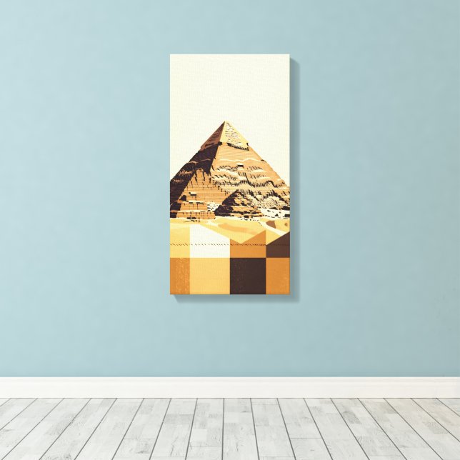 Große Pyramide von Giza Leinwanddruck (Insitu (Holzboden))