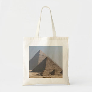 Große Pyramiden von Giza unter klarem Blau, Ägypte Tragetasche