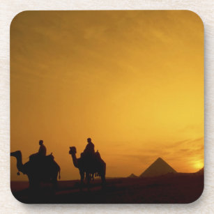 Große Pyramiden von Gizeh, Ägypten bei Sonnenunter Untersetzer