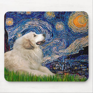 Große Pyrenäen 2 - Starry Night Mousepad