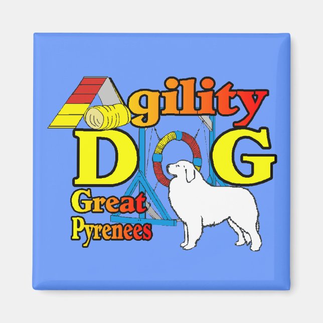 Große Pyrenäen Agility Geschenke Magnet (Vorne)