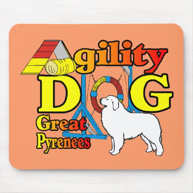 Große Pyrenäen Agility Geschenke Mousepad (Vorne)