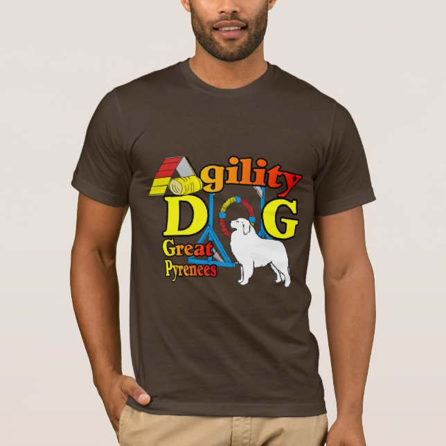 Große Pyrenäen Agility Geschenke T-Shirt (Vorderseite)