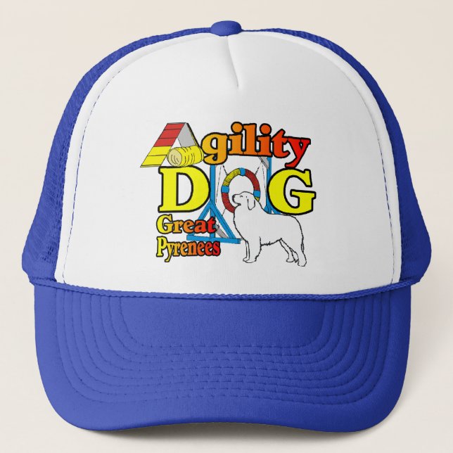 Große Pyrenäen Agility Geschenke Truckerkappe (Vorderseite)