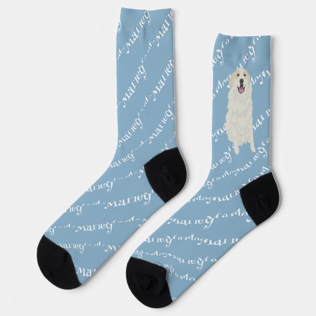 Große Pyrenäen-Badger-Markierungen Socken (Linkes Detail)