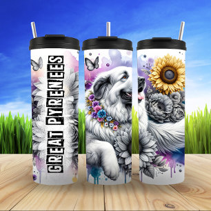 Große Pyrenäen Blumenbeete Thermosbecher