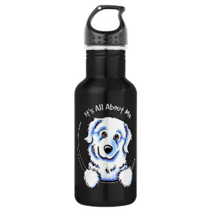 Große Pyrenäen, die ganz ungefähr ich seine sind Edelstahlflasche