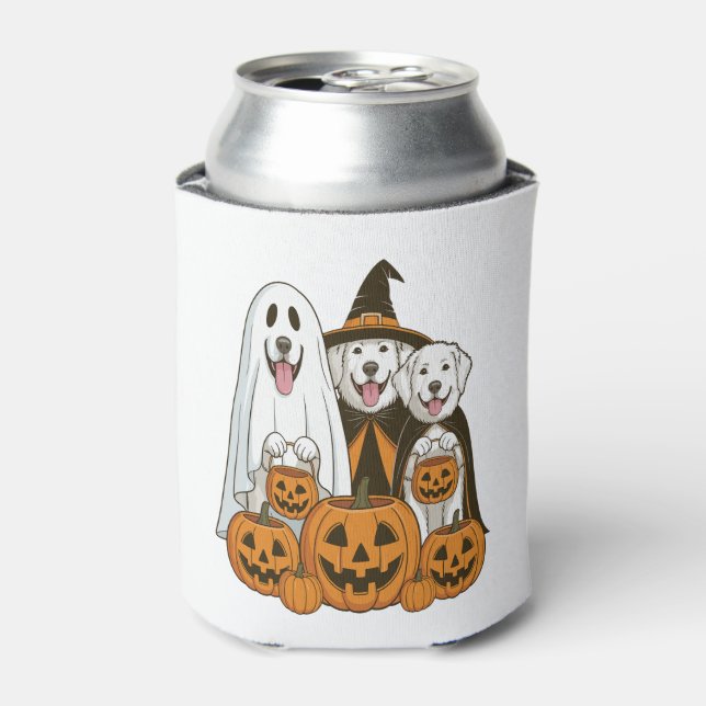 Große Pyrenäen Dog Ghost Hexenmeister Halloween Ma Dosenkühler (Kanne Vorderseite)