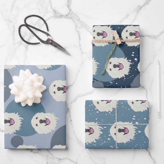 Große Pyrenäen Geschenkpapier Set (Vorderseite)