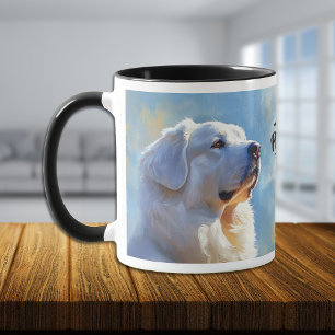 Große Pyrenäen Hund beeindruckend malerisch Tasse