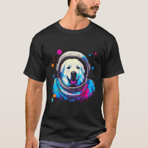 Große Pyrenäen Hund Funny Astronaut T-Shirt