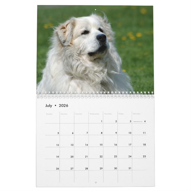 Große Pyrenäen-Kalender Kalender (Jul 2026)