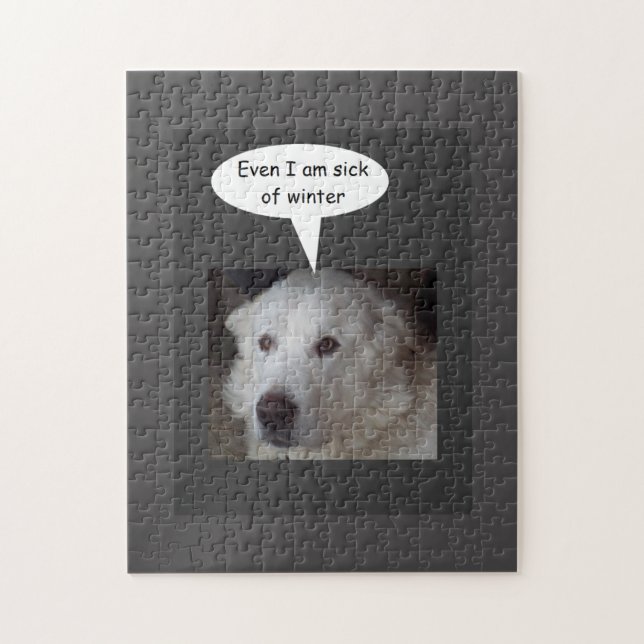 Große Pyrenäen-Kranker des Winters Puzzle (Vertikal)