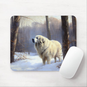 Große Pyrenäen lassen es Weihnachten erahnen Mousepad