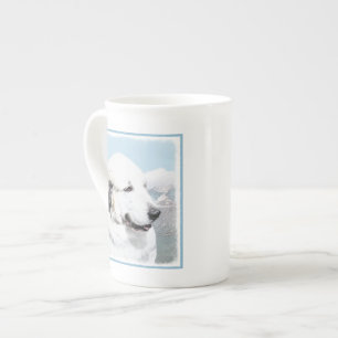 Große Pyrenäen Malerei - Original Hunde Kunst Prozellantasse