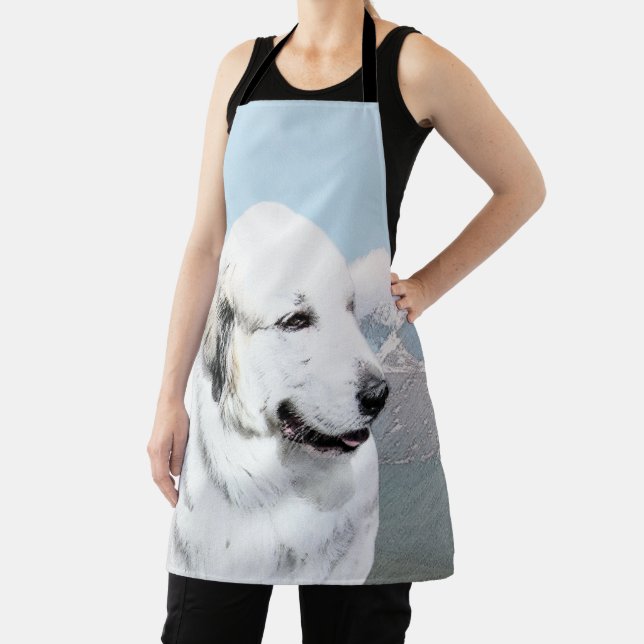 Große Pyrenäen Malerei - Original Hunde Kunst Schürze (InSitu)