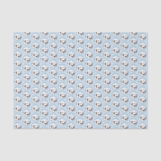 Große Pyrenäen Malerei - Original Hunde Kunst Seidenpapier (Vorderseite)