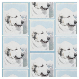 Große Pyrenäen Malerei - Original Hunde Kunst Stoff