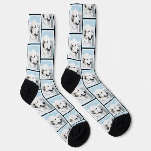 Große Pyrenäen Malerei White Original Hunde Kunst Socken