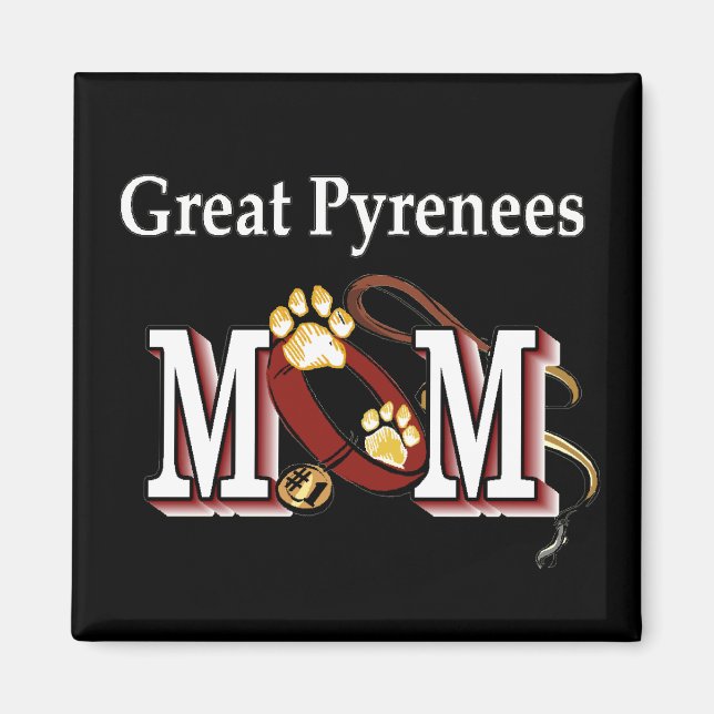 Große Pyrenäen MAMA Geschenke Magnet (Vorne)